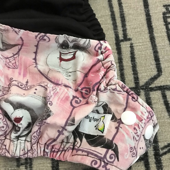 Disney villains cloth pocket style diaper cover, Ursula, maleficient - Picture 4 of 4